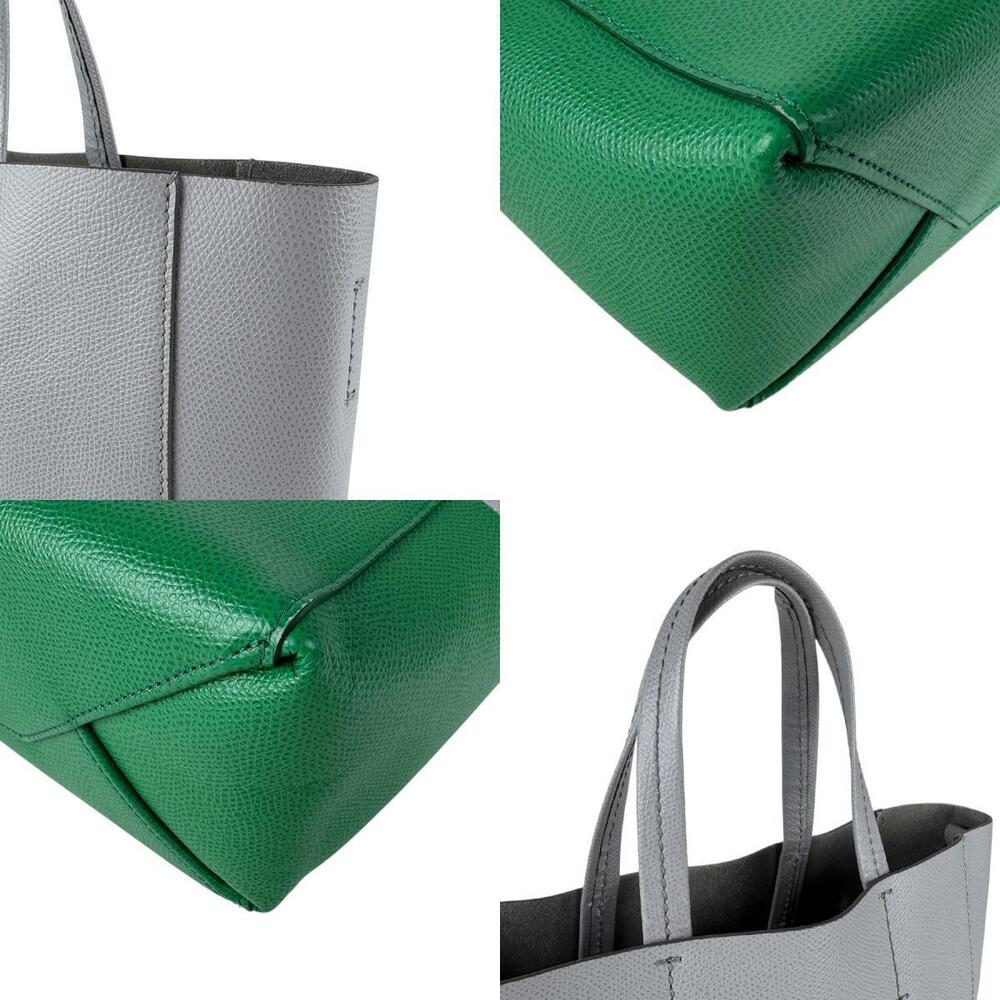Celine Vertical Gray Green Bag Cabas Shoulder Leather - Picture 4 of 4
